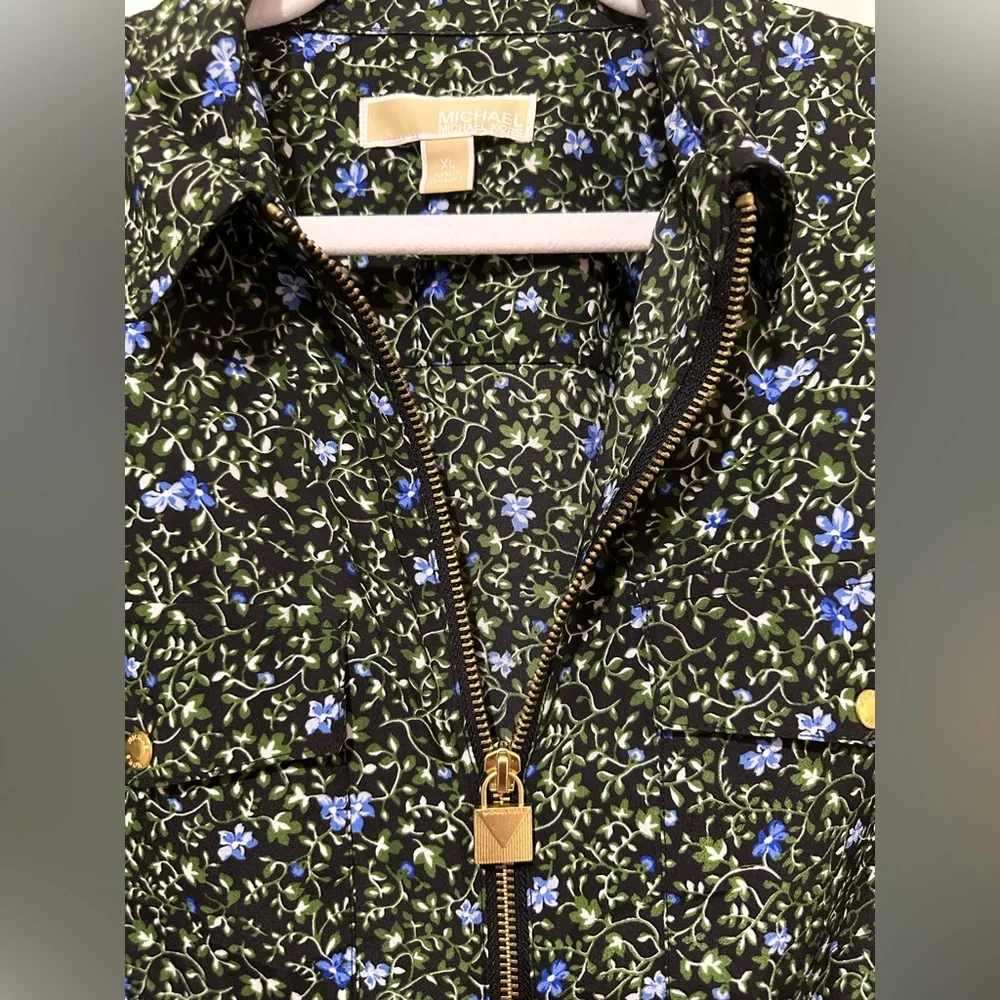 Michael Kors Black Floral Blouse - Picture 2 of 5